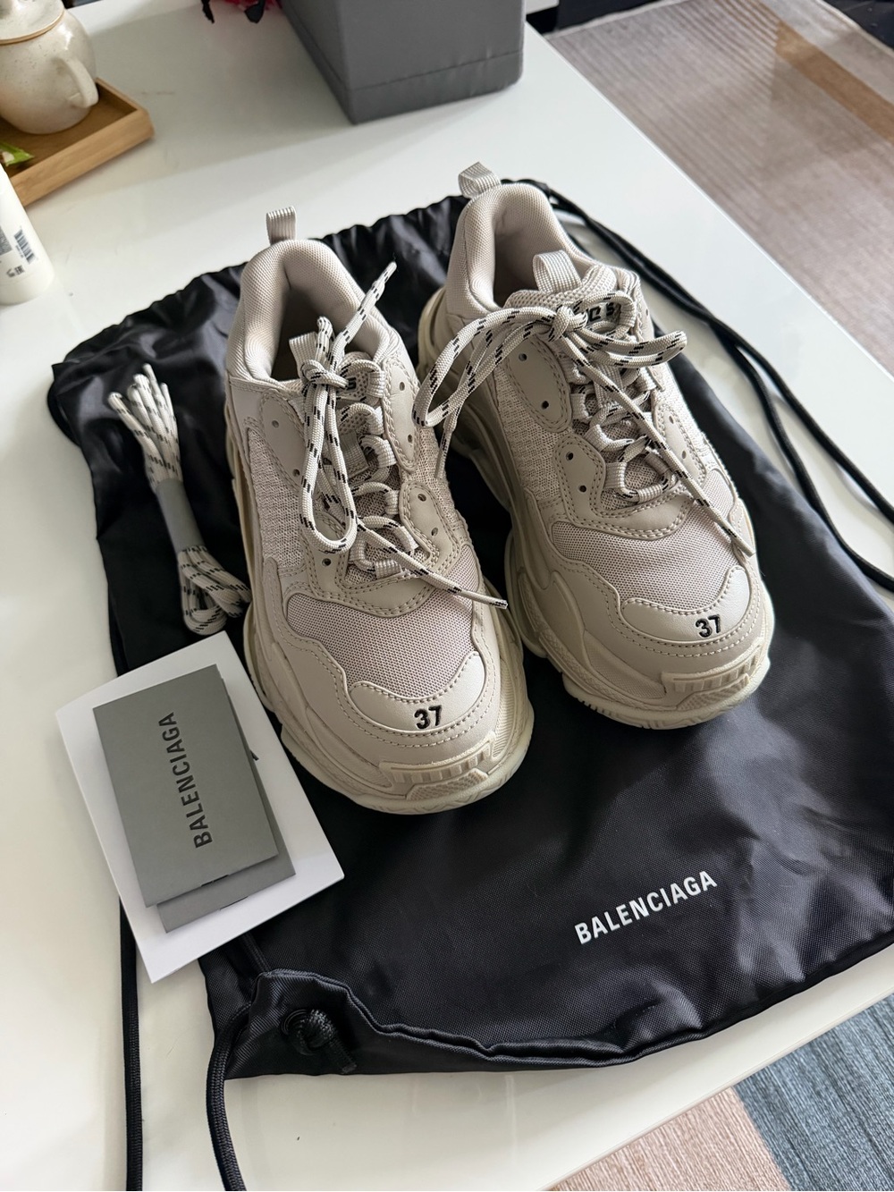 Balenciaga Triple S Sneakers Beige/Cream — EU 37 / US 7